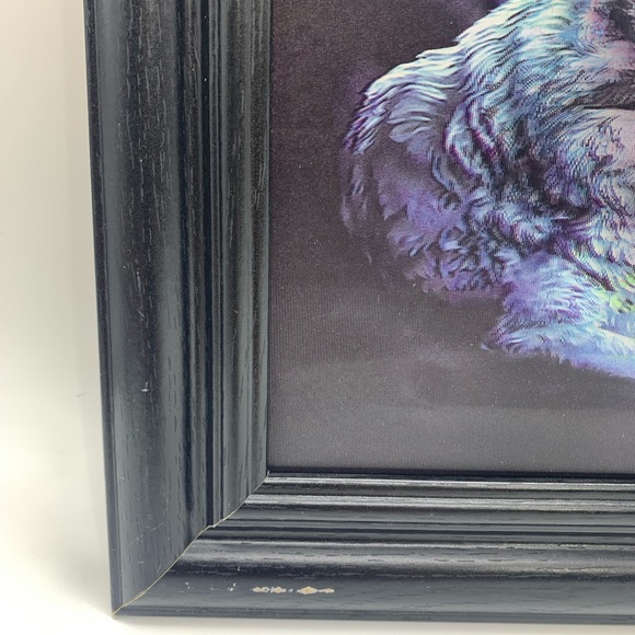 Vintage 3 Dimension Lenticular Framed Watching Wolves Multi Pictures - Picture 12 of 16
